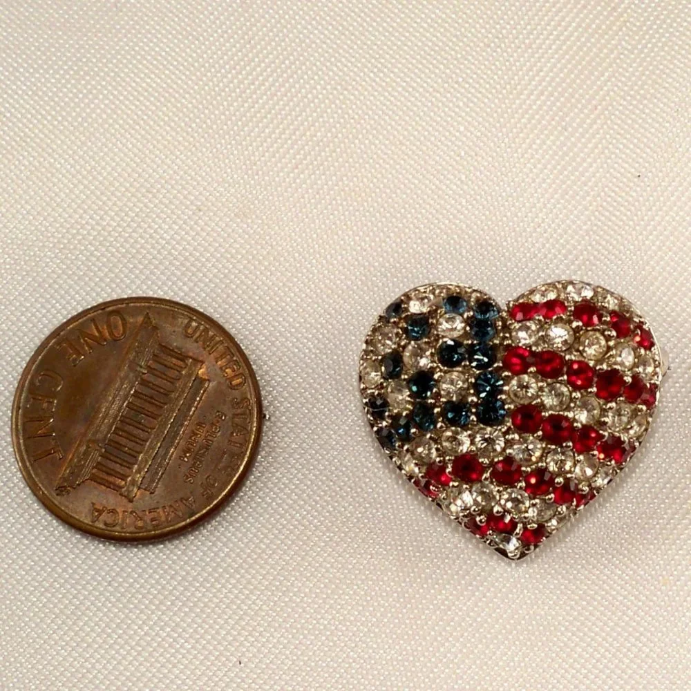 New Victoria Weick Heart of American Cubic Zirconias Brooch